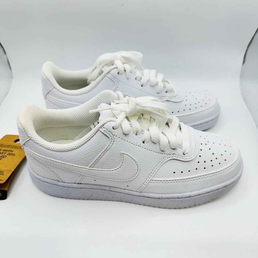 Nike Court Vision Low Women Triple White Casual Shoes (CD5434-100) | Size 6 - Picture 2 of 10